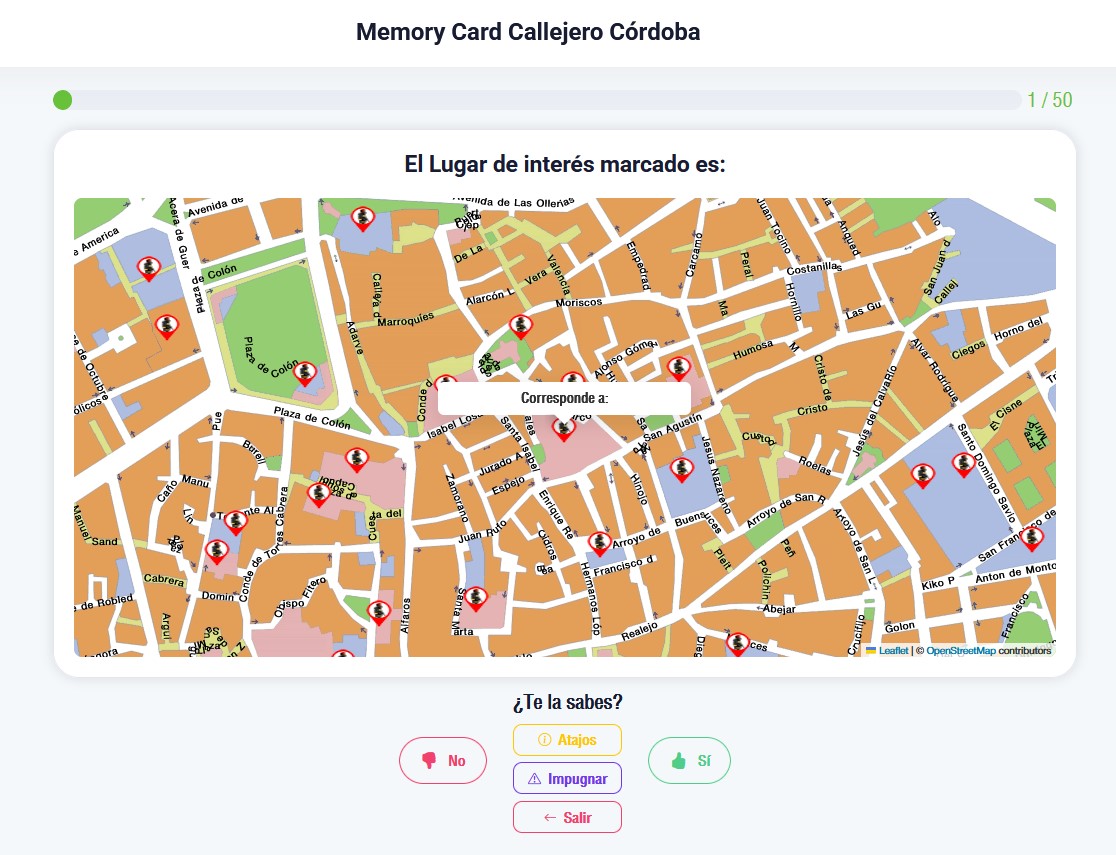 Memory Card Callejero de Sevilla