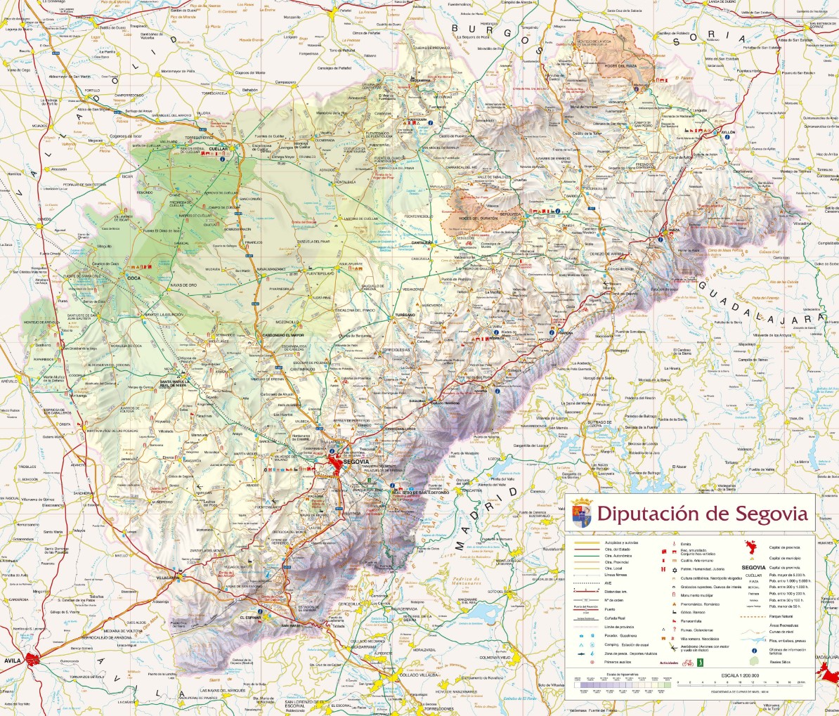 Mapa Digital Carreteras Segovia