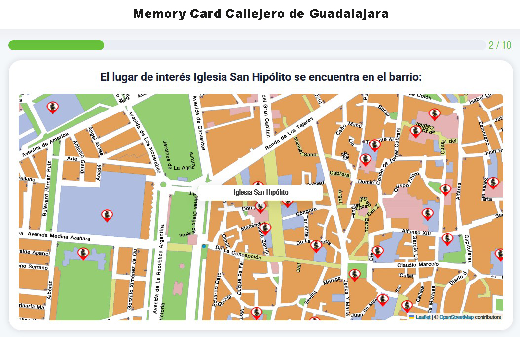 Memory Card Callejero de Guadalajara