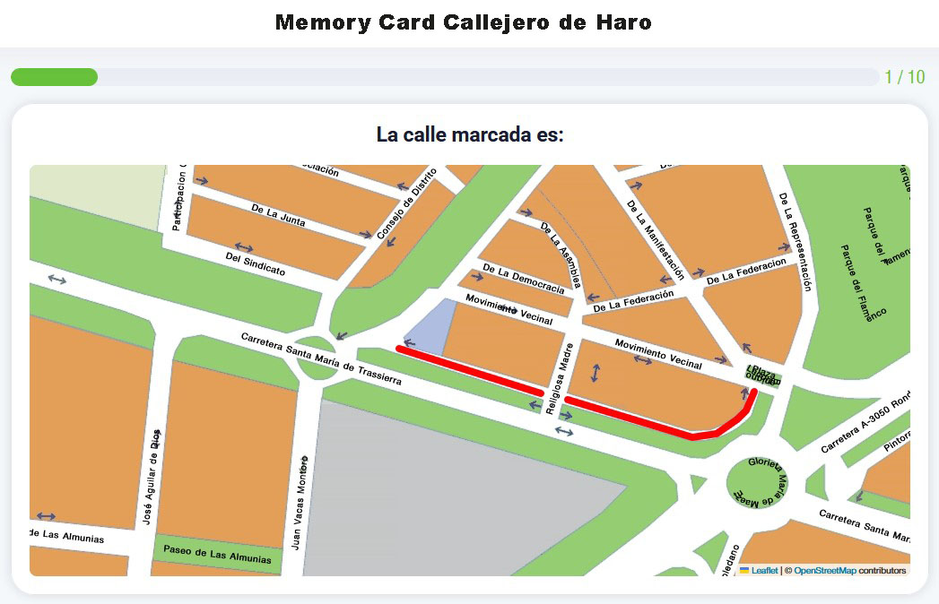 Memory Card Callejero de Haro