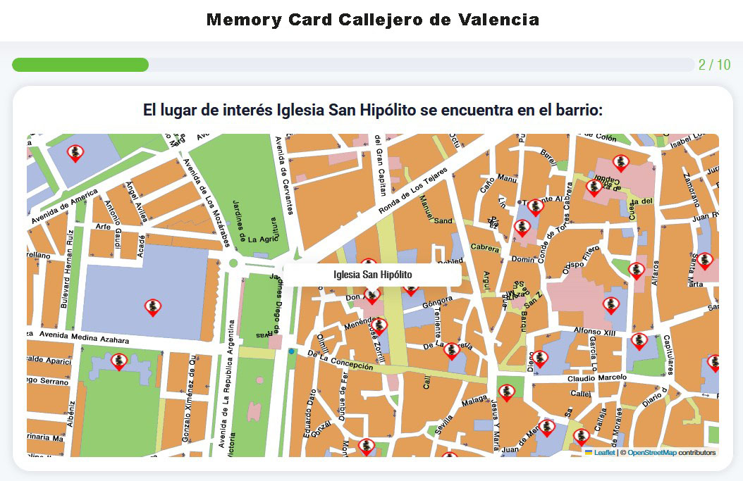Memory Card Callejero de Valencia