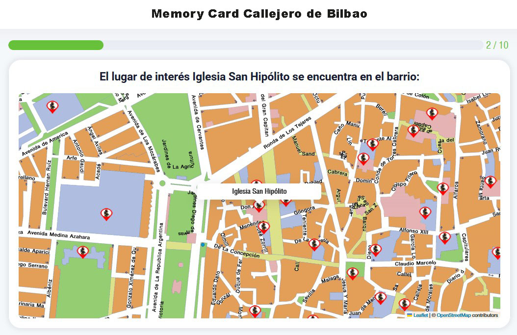 Memory Card Callejero de Bilbao