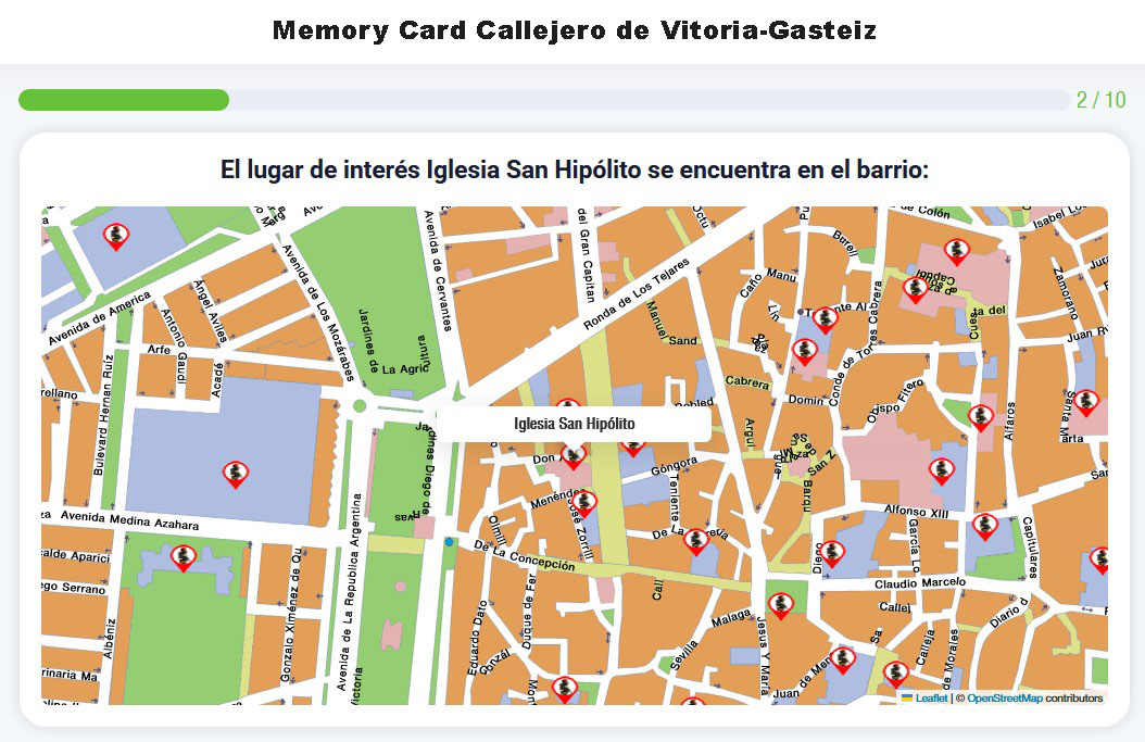 Memory Card Callejero de Vitori-Gasteiz